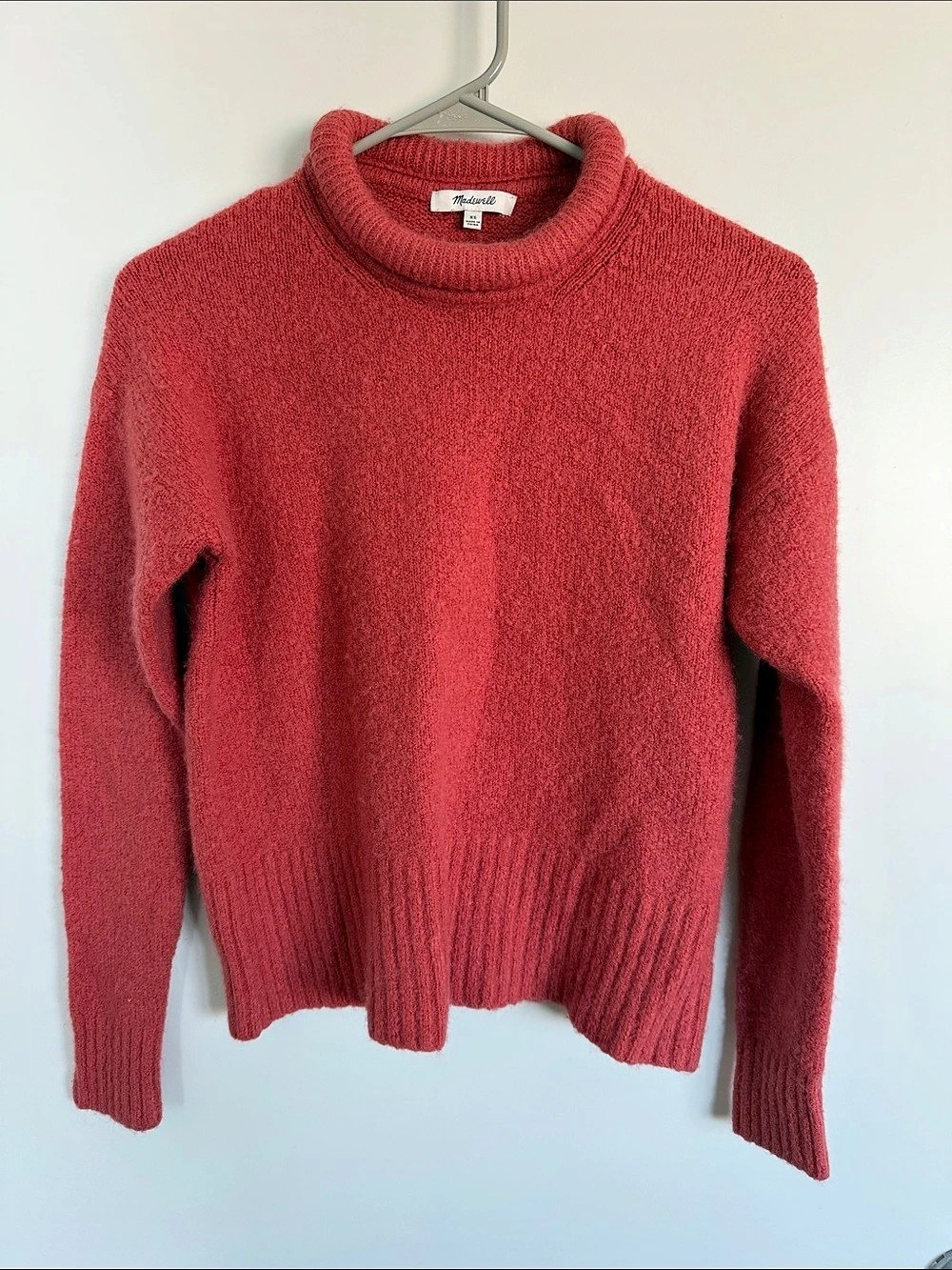 Madewell Red Turtleneck Sweater Size Medium Like New